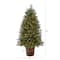 5ft. Pre-Lit Colorado Aspen Artificial Christmas Tree in Decorative Planter, White LED Lights